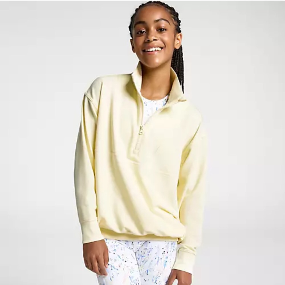 DG2 Girls' Sportswear Velour Pullover Pale Yellow‎ Hoodie NWT Size L (14)